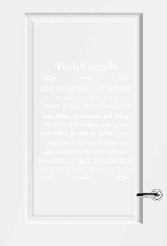 Barres de Toilettes - Rose - 60 x 76 cm - Muursticker4Sale