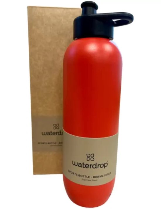 Waterdrop Sports bottle 800 ml Micro lyte Orange with pull-up cap