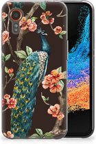 Telefoon Hoesje Geschikt voor Samsung Galaxy Xcover 7 Siliconen Back Cover Pauw met Bloemen