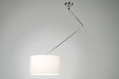 Lumidora Hanglamp 30005 - BRISBANE - E27 - Wit - Textiel - ⌀ 45 cm