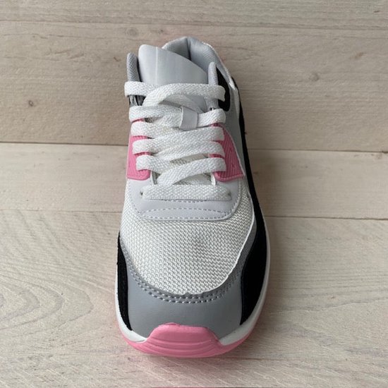 Meppi Flexi Kinderwinkel – Wit/grijs/roze, Massief Hout, 2 Elementen, Beschrijfbaar Krijtbord, Veel Opbergruimte, Voor Rollenspel
