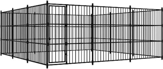 Lendo Online - Hondenren - Hondenkennel - Puppyren met 8 panelen van 80x95cm - Staal - 210 cm en 640cm omtrek - Antraciet Lendo Online - Hondenren - Hondenkennel - Puppyren met 8 panelen van 80x95cm - Staal - 210 cm en 640cm omtrek - Antraciet