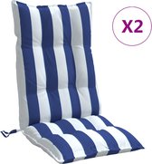 vidaXL-Stoelkussens-2-st-hoge-rug-gestreept-stof-wit-en-blauw