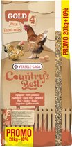 Versele-Laga Country's Best Gold 4 Mix grains de poulet avec granulés de ponte - nourriture pour poulet - 20 kg + 10% Offert