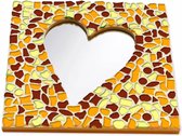 Mozaiek pakket Spiegel Hart Bruin-Oranje-Geel