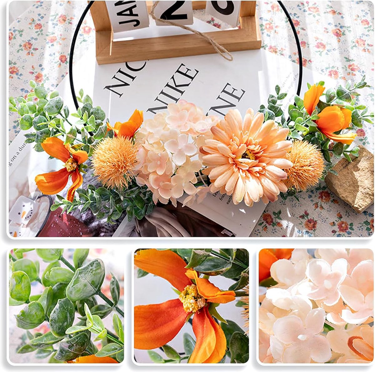 Pasen Voordeur Krans - Hangbare Kunstbloemen Slinger