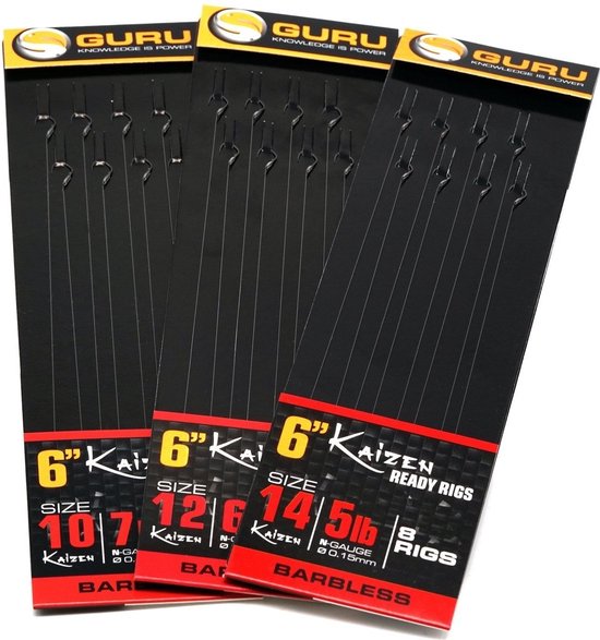 "Guru Kaizen Pole Rigs - 15 cm - Taille 18 - 0,13 mm -"