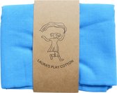 Laura’s Play Cotton - Speeldoek - Blauw - 90 x 90 cm - Jongleersjaaltje - Jongleerdoekje - Speelzijde - Organisch Katoen
