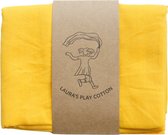 Laura’s Play Cotton - Speeldoek - Geel - 90 x 90 cm - Jongleersjaaltje - Jongleerdoekje - Speelzijde - Organisch Katoen