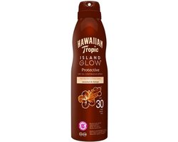 Hawaiian Tropic - Zonnebrand - Island Glow Dry Oil Continuous Spray SPF 30 - Hydraterend & Beschermend - 177 ml