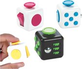 Magic Fidget fidget cube pour la main - 3,5 x 3,5 cm - 1 exemplaire - Commutation - Clic - Coulissement - Tournage - Roulement - Repos