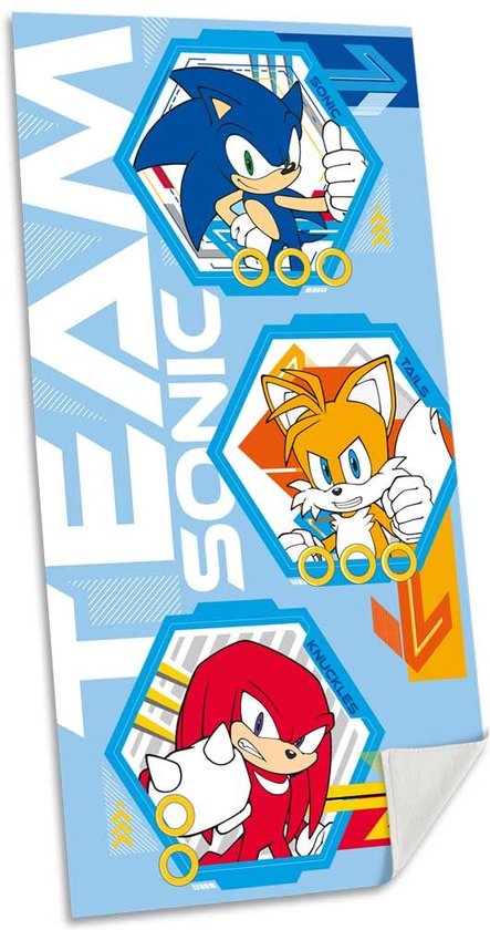 Serviette de plage Sonic The Hedgehog - Serviette - 100% Katoen - 70 x 140 CM - Serviette de bain