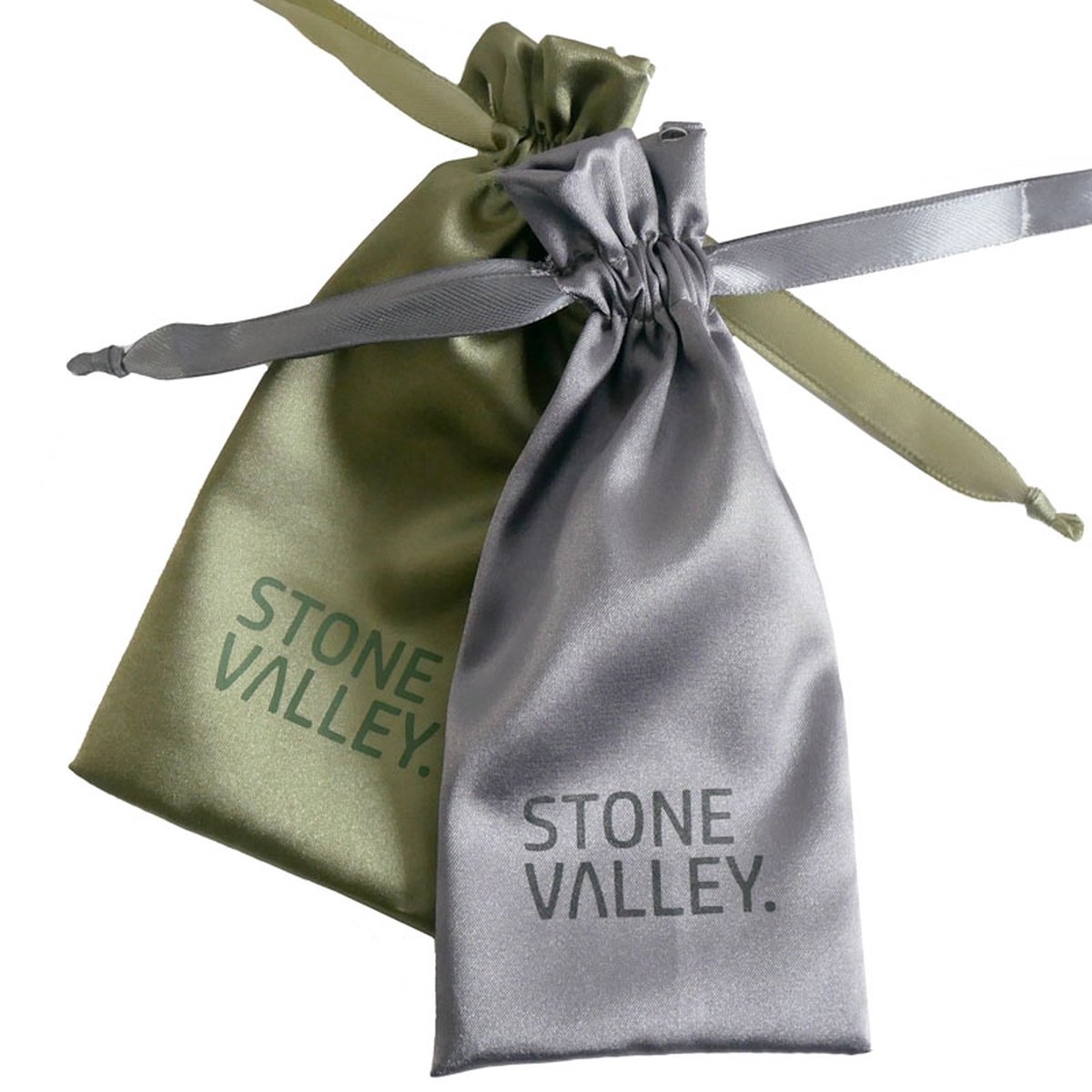 Brillenhoes Satijn Stone Valley - Grijs & Groen