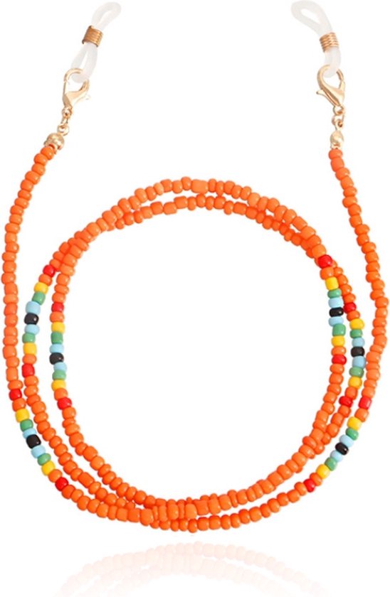 Deja Jewels Oranje Bohemian Koord voor Zonnebril of Leesbril