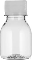 Lege plastic fles 60 ml PET transparant - met transparante verzegeldop - set van 10 stuks - navulbaar - leeg