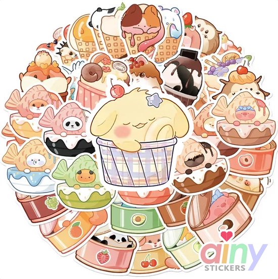 Foto: Ainy sweet foodie eten stickers 40 stuks voor bullet journal fotoalbum laptop telefoon waterfles en zelfs als muursticker of geschenksticker beloningsstickers knutselen stickervellen voor kinderen en volwassenen