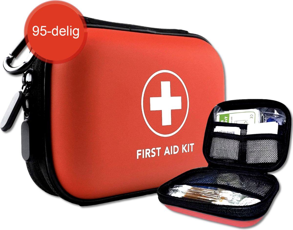 Livewell 95-Delige EHBO kit voor onderweg – Verbanddoos - Waterafstotend – Auto verbanddoos - Reis EHBO kit - Eerste hulp kit - Pleisters - ongevallen kit - First aid kit - Livewell