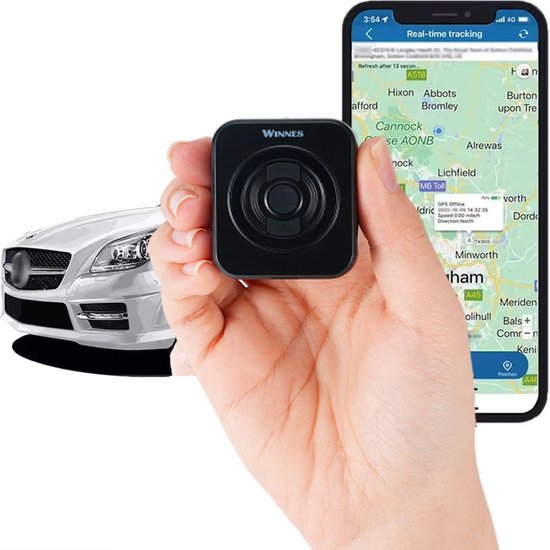 MINI GPS Tracker - 4G - Real-time tracking - SOS Alarm - IP65 - Twee aangepaste knoppen - Gratis APP IOS/ANDROID Tablet - Met drie achtercover (Normaal - Sterk magnetisch - Achterclip)