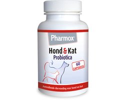 Pharmox Hond & Kat Probiotica 60 capsules - Ondersteun de darmflora en spijsvertering