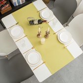 Tafelloper modern, afwasbaar, waterafstotend, lotuseffect, tafelloper voor buiten, onderhoudsvriendelijk, groen, tafelband, groen (pistache), 30 x 120 cm