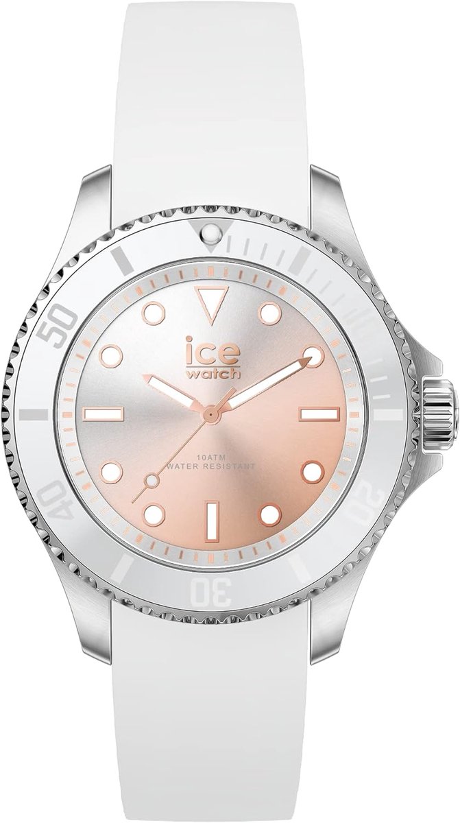 Ice Watch ICE steel - Sunset pink 020369 Horloge - Siliconen - Wit - Ø 35 mm