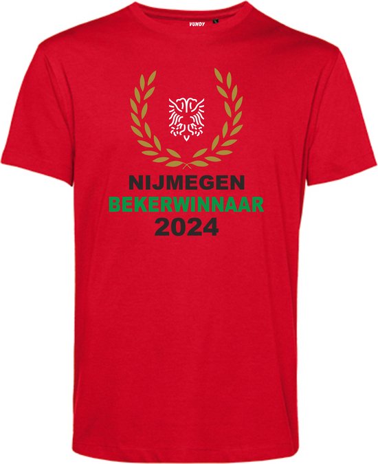 T-shirt Bekerwinaar 2024 | NEC Supporter | Nijmegen | Shirt Bekerwinnaar | Rood | maat XXXL