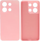 Hoesje Geschikt voor Xiaomi Redmi Note 13 4G - Fashion Telefoonhoesje Backcover - Siliconen Hoesje - Roze