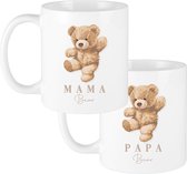 Mokken set voor papa & mama vintage bears
