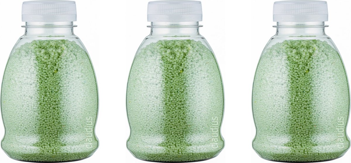 Goedkoopste Badkaviaar Eucalyptus - 225 gram - Fles met witte dop - set van 3 stuks - bad parels voor in bad