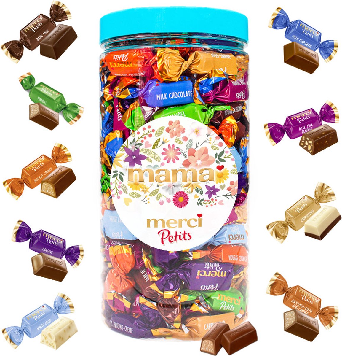 merci Petits chocolade - "merci Mama" - 7 smaken - 700g