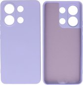 Hoesje Geschikt voor Xiaomi Redmi Note 13 4G - Fashion Telefoonhoesje Backcover - Siliconen Hoesje - Paars