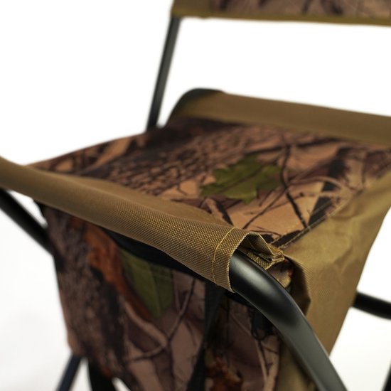 Eurocatch Opvouwbare stoel - Viskrukje - Visstoel - Vistoeltje Met Tas en Rugleuning - Camping stoeltje - Camouflage - Stevig 19mm Frame van Merkloos — afbeelding 3