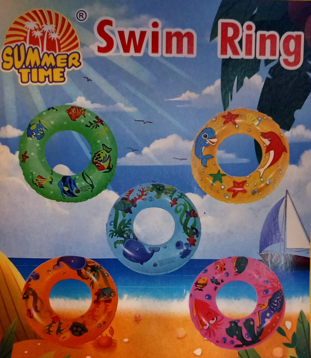 Summer Time Zwemband 45 cm Roze Tropische Zee Figuren Zwemring Kinderen Peuters Kleuters