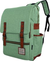 ZILOU Backpack - Sac à dos - 20-35 litres - Compartiment pour ordinateur portable 15 "- Student - Travail - Voyages - Vert