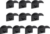 Dophouder, 10 stuks zelfklevende dophouder, wandmontage, kunststof dophouder, boren niet nodig, hoedenhaken voor verschillende hoeden, sjaals, opbergen van hoofdtelefoonketting