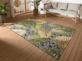 Flycarpets Flair Binnen & Buitenkleed Vloerkleed Geruit en Bladeren - Multi - 240x340 cm