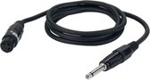 DAP Audio Microfoon Kabel - Female XLR naar Jack Mono - 6m (Zwart)