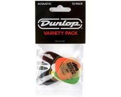 Dunlop PVP112 Acoustic Variety Plectrum 12-Pack - Plectra, light / medium, mix van 12 stuks