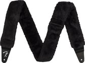 Fender Supersoft Strap "Poodle Plush" Black - Gitaarband