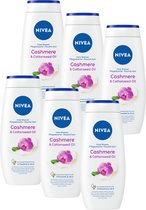 NIVEA Creme Soft Cashmere moments - Douchegel - Orchideegeur - Bevat vitamine C en vitamine E - Voordeelverpakking van 6 x 250 ml