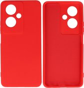 Hoesje Geschikt voor OPPO A79 5G - Fashion Telefoonhoesje Backcover - Siliconen Hoesje - Rood