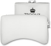 Troonz SleepWave Two - Luxe Hoogwaardig Traagschuim Kussen - Medium Slaapcomfort voor Ergonomische Ondersteuning en Verlichting van Nekklachten - Wasbare tijk - Afmeting 60x40 cm