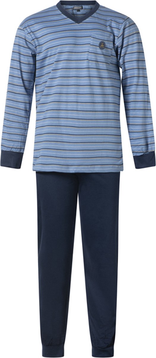 Outfitter - heren pyjama 411690 - blauw - maat L