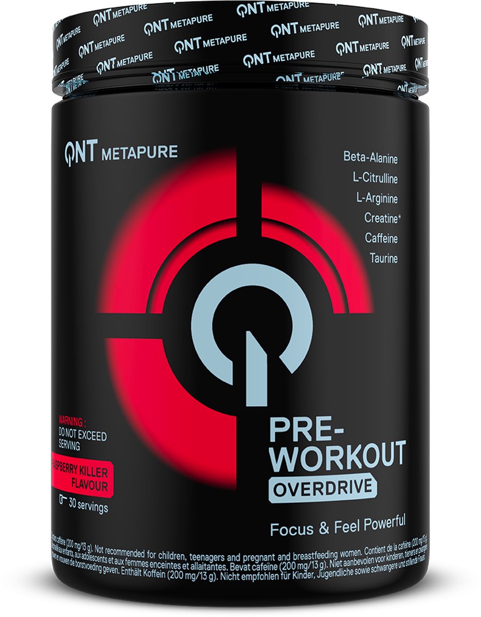 Goedkoopste QNT Pre workout Raspberry 390 gram