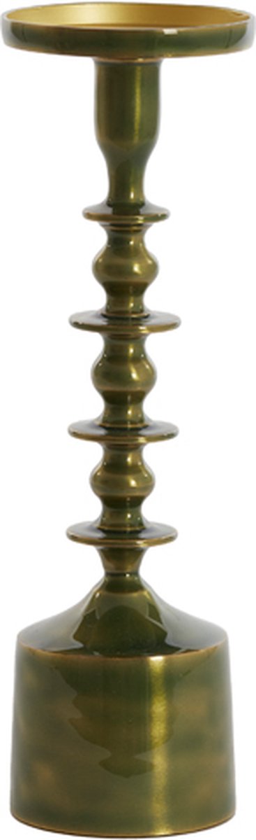 Kandelaar MERAKO - Ø11x35.5cm - Groen