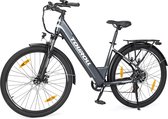 Touroll J1 ST 27,5 inch Trekking Bike met 250W Motor, 36V 15.6Ah Batterij, Max 100km Bereik, 1.8" LCD Display Shimano 7-Speed Schijfrem - Zwart