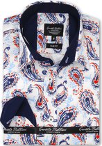 Chemisier Paisley Homme - Coupe Slim - 3096 - Wit