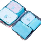 P&P Goods 6 Delig Packing Cubes Set – Packing Cubes Backpack – Waterdicht – Koffer Organizer – Reistas – Grote Capacitieit – Bagage & Backpack – Blauw