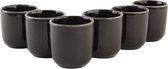 Tasses à Café Orange85 - Tasses à Espresso - Set de 6 - 100 ml - Zwart
