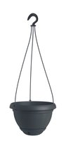 Luxe Hangpot - Decor Basket - 30x16 Antraciet - Incl. Waterschotel & Hanger - Stone Look